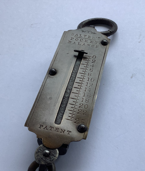 vintage brass fronted Salter scales
